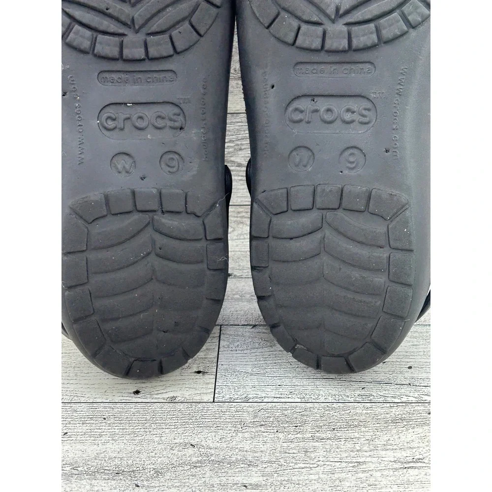 Crocs Cleo II Black Dual Strap Slingback Comfort Sandals Womens Size 9